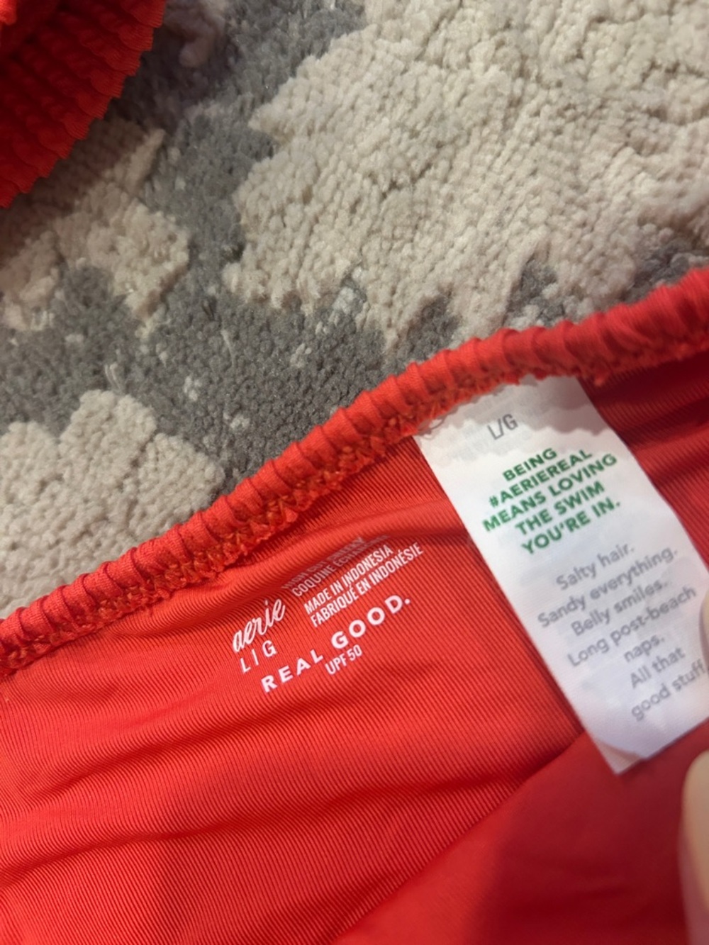 Red Textured Two-Piece Bikini Set - Picture 2 of 2